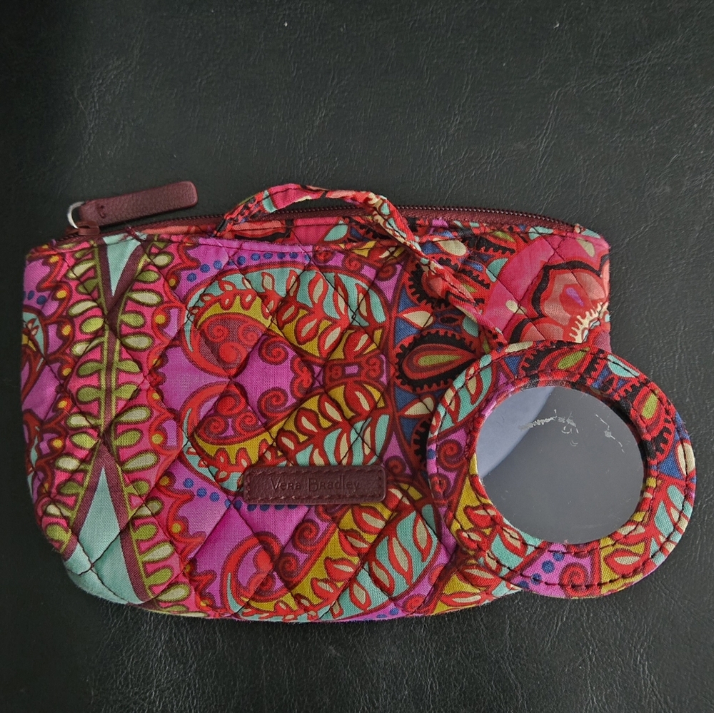 Vera Bradley Cosmetic Bag w Mirror - Picture 6 of 6